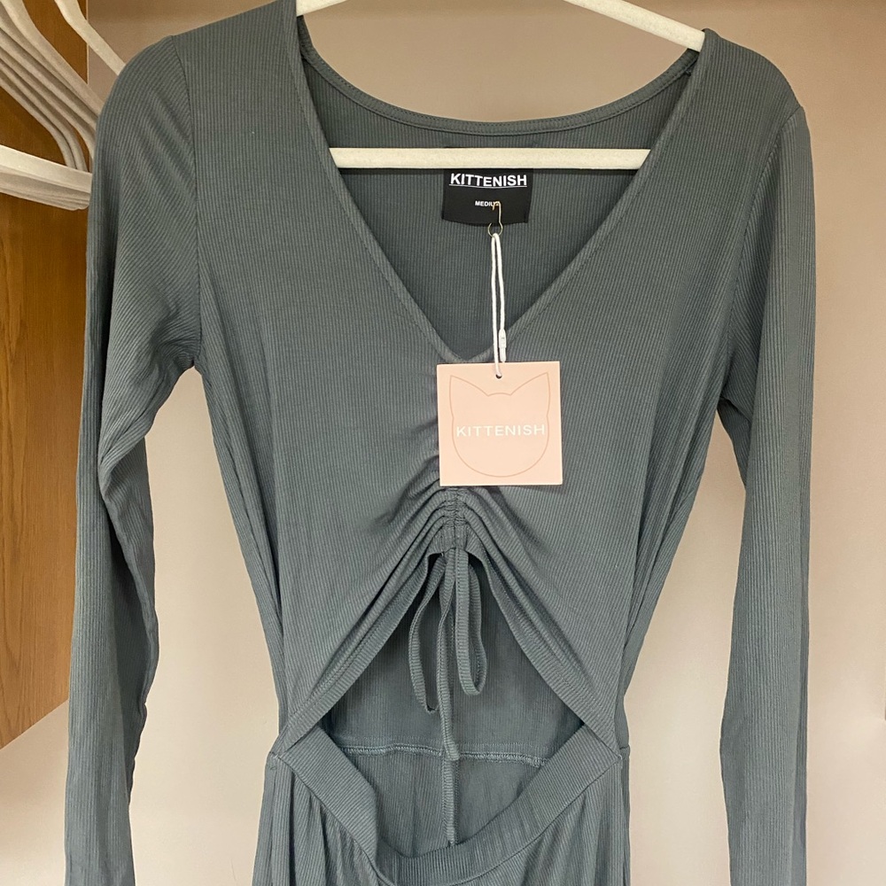 Kittenish Charcoal Casual Jumpsuit - Picture 3 of 9